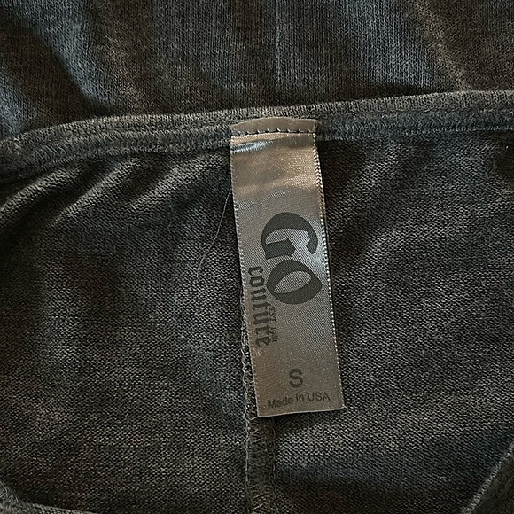 Go Couture Dark Grey Heart Long Sleeve Sweatshirt Top **Size S** ❤️❤️ - Picture 4 of 4